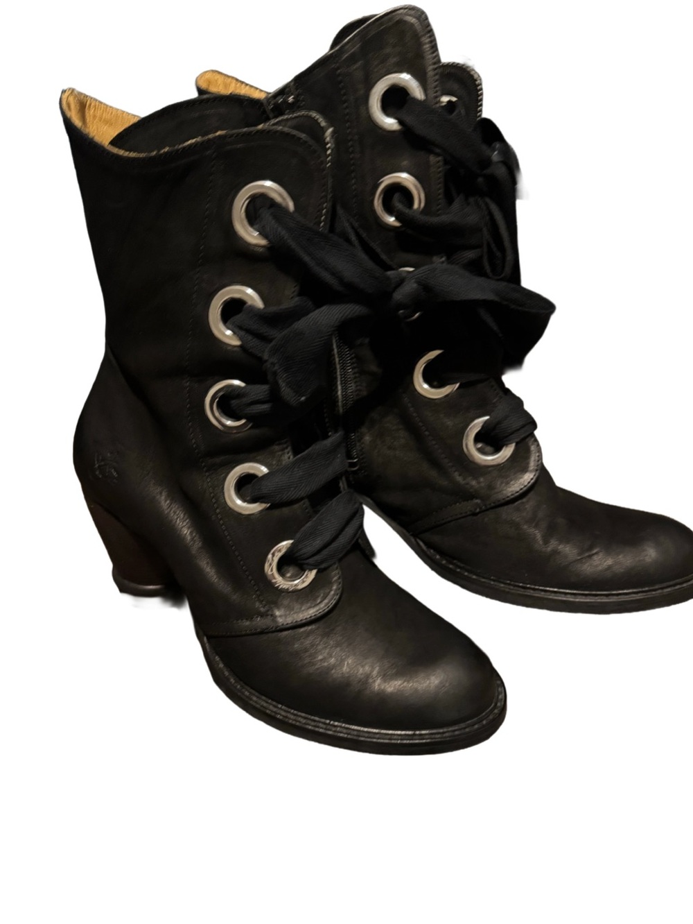 John Fluevog Gladstone Boots 9.5 Black Leather Made Portugal Rare